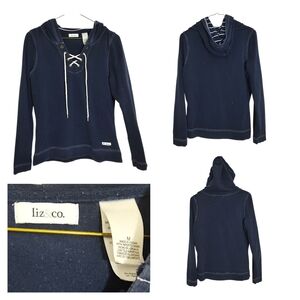 Liz & Co. Navy Blue Women's Crew Neck Sweater